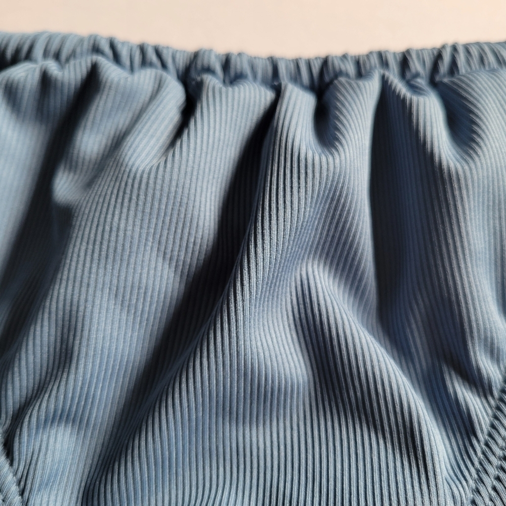 Blue Shade & Shore Ribbed Bikini Bottom. - Picture 4 of 6
